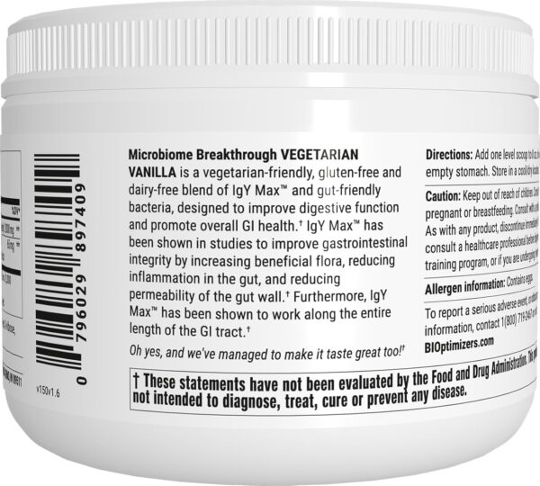 Bioptimizers MICROBIOME Breakthrough supplements