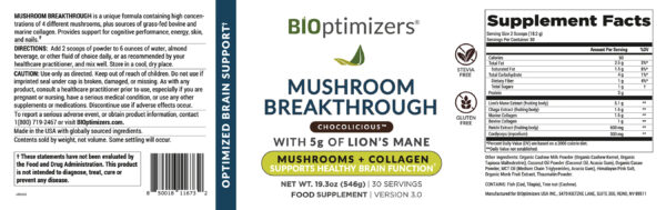 bioptimizers Mushroom Breakthrough