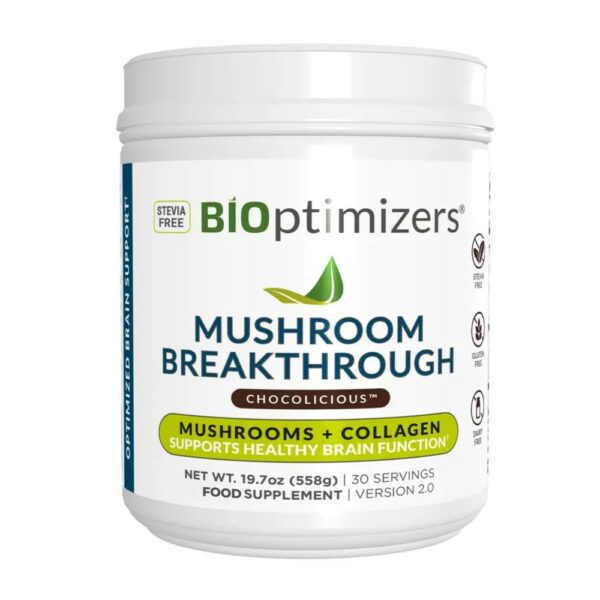 Bioptimizers Mushroom Breakthrough supplement for brain