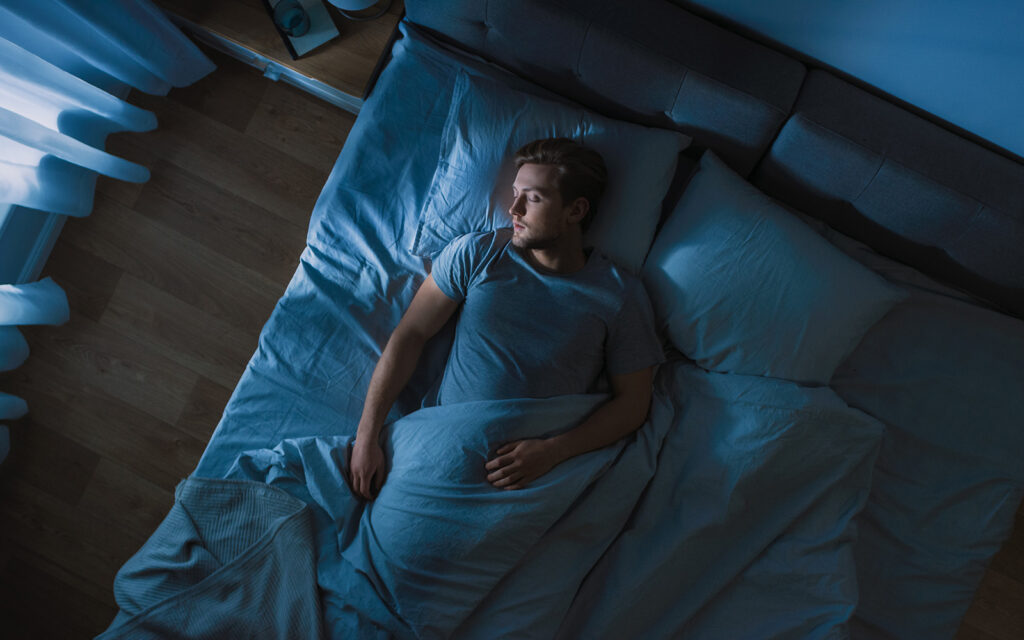 Sleep man bed