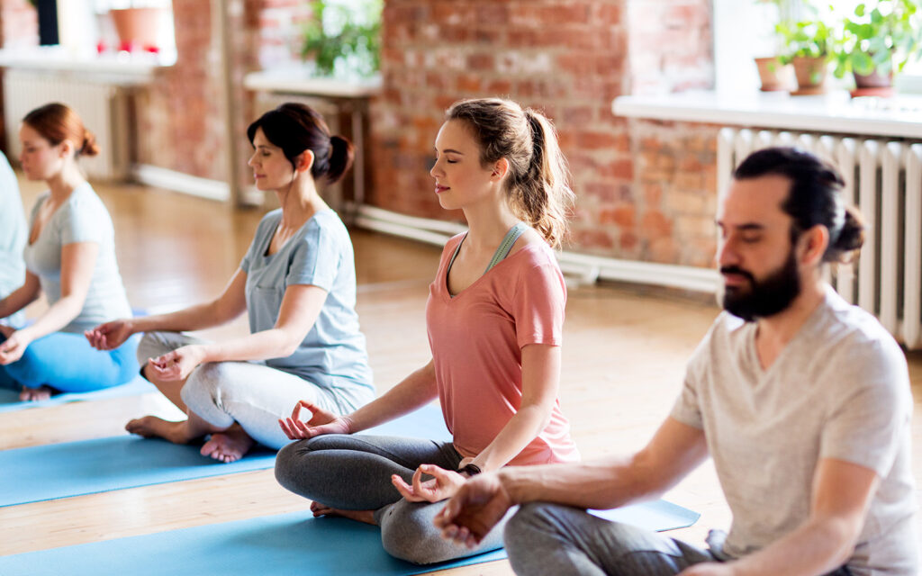 Group of people meditating