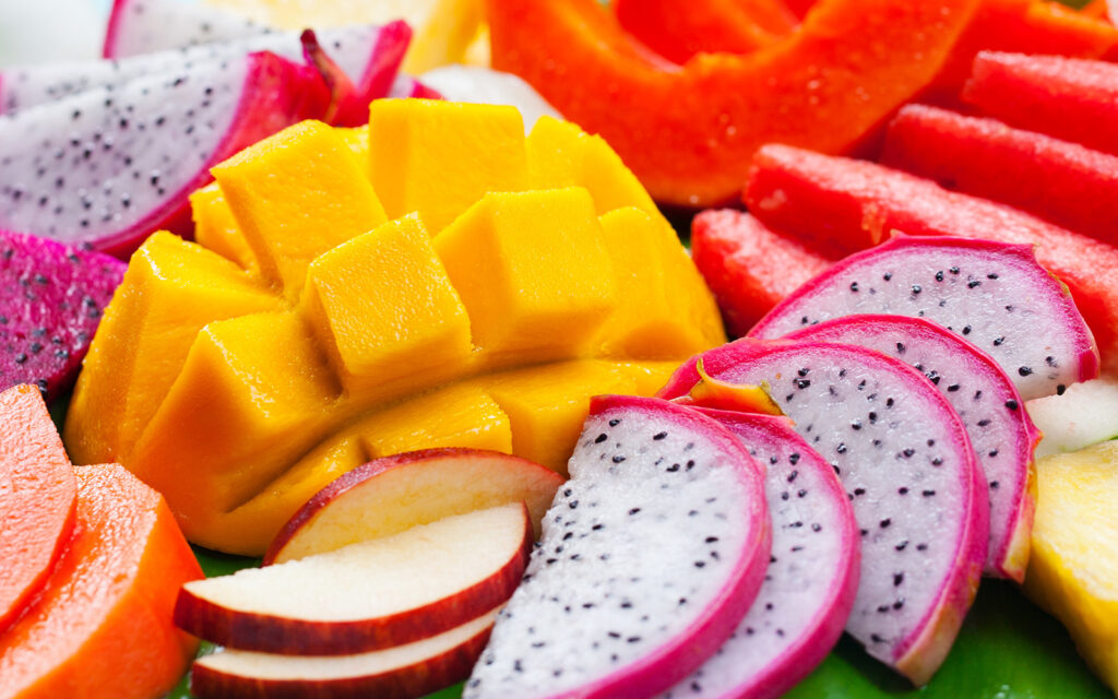 Selection of tropical fruit