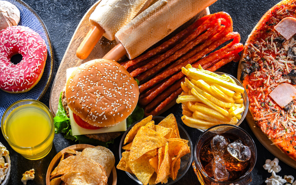 Unhealthy, high-sugar food